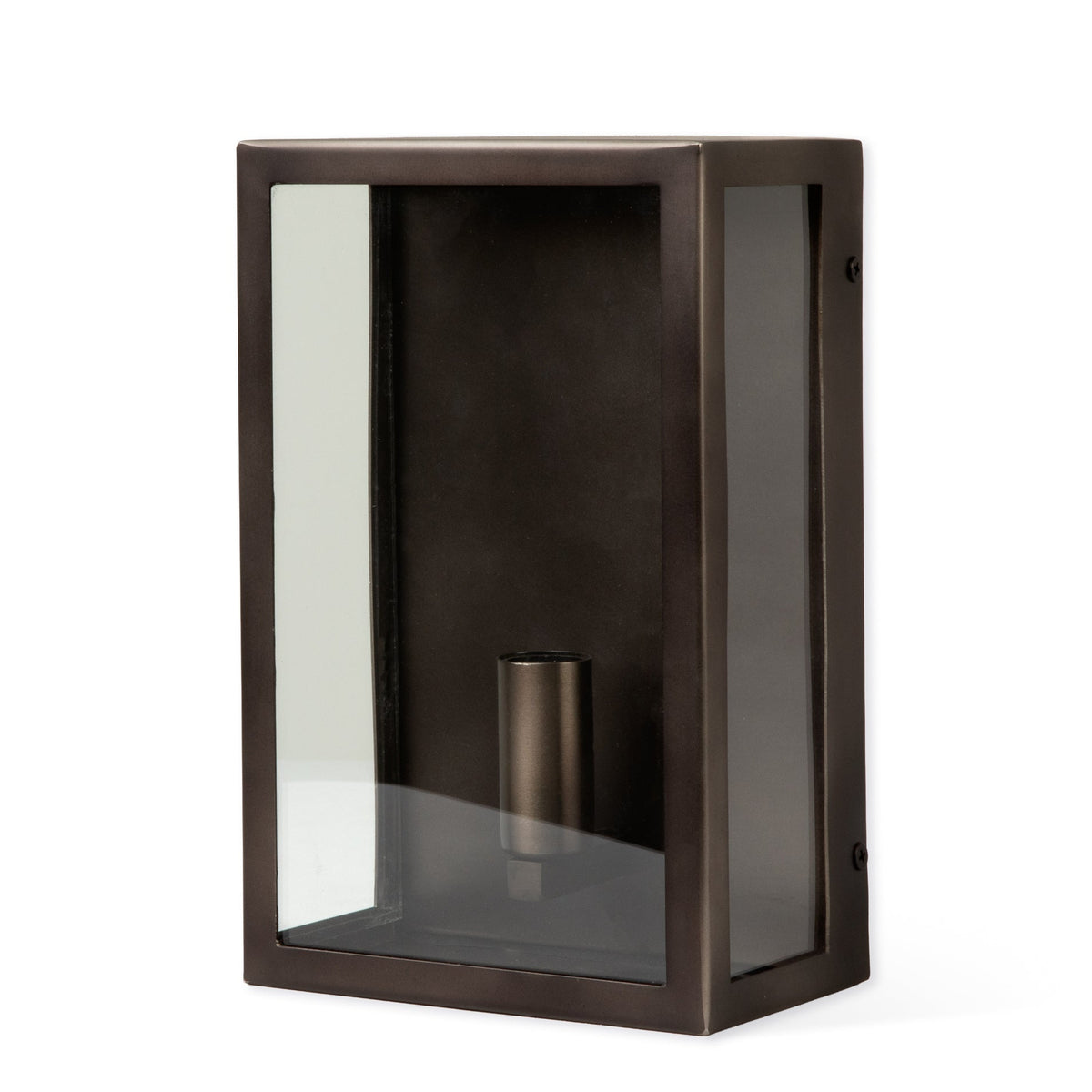 Sandford Outdoor Single Box Lantern In Antique Bronze