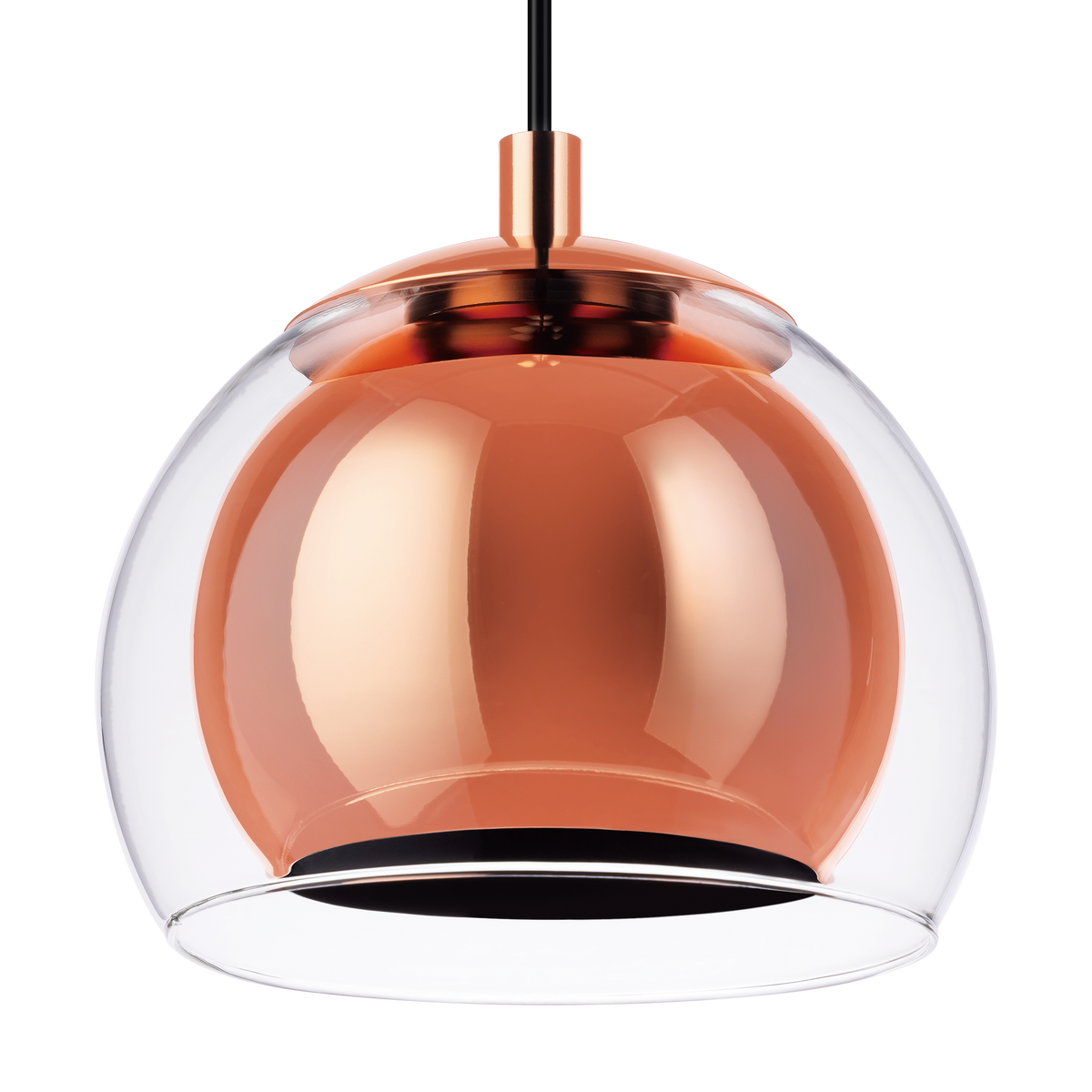 Rocamar Copper and Glass Single Pendant