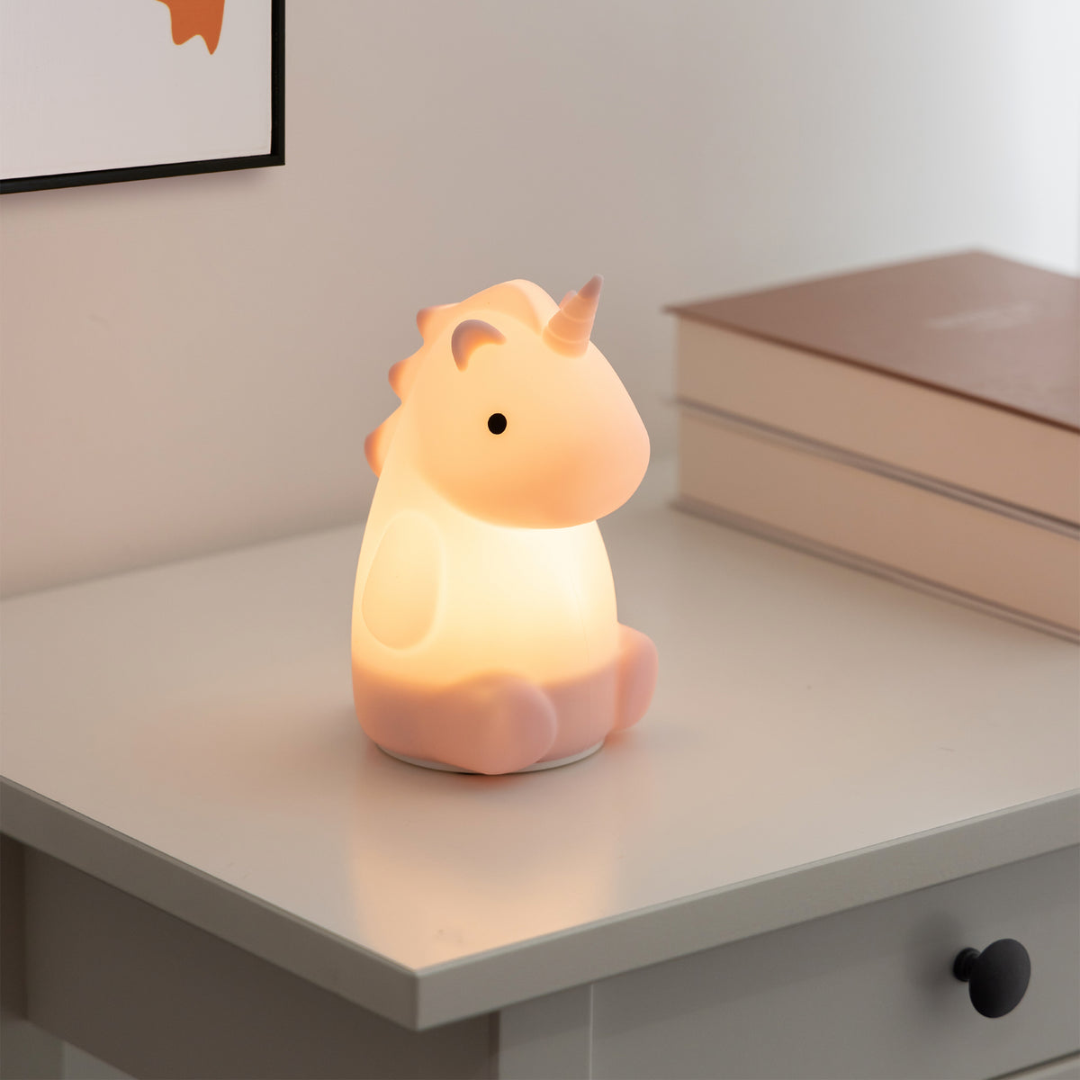 Castellino LED-RGBW Pink Unicorn USB Chargeable Childrens Night Light