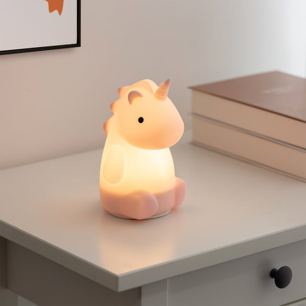 Castellino LED-RGBW Pink Unicorn USB Chargeable Childrens Night Light