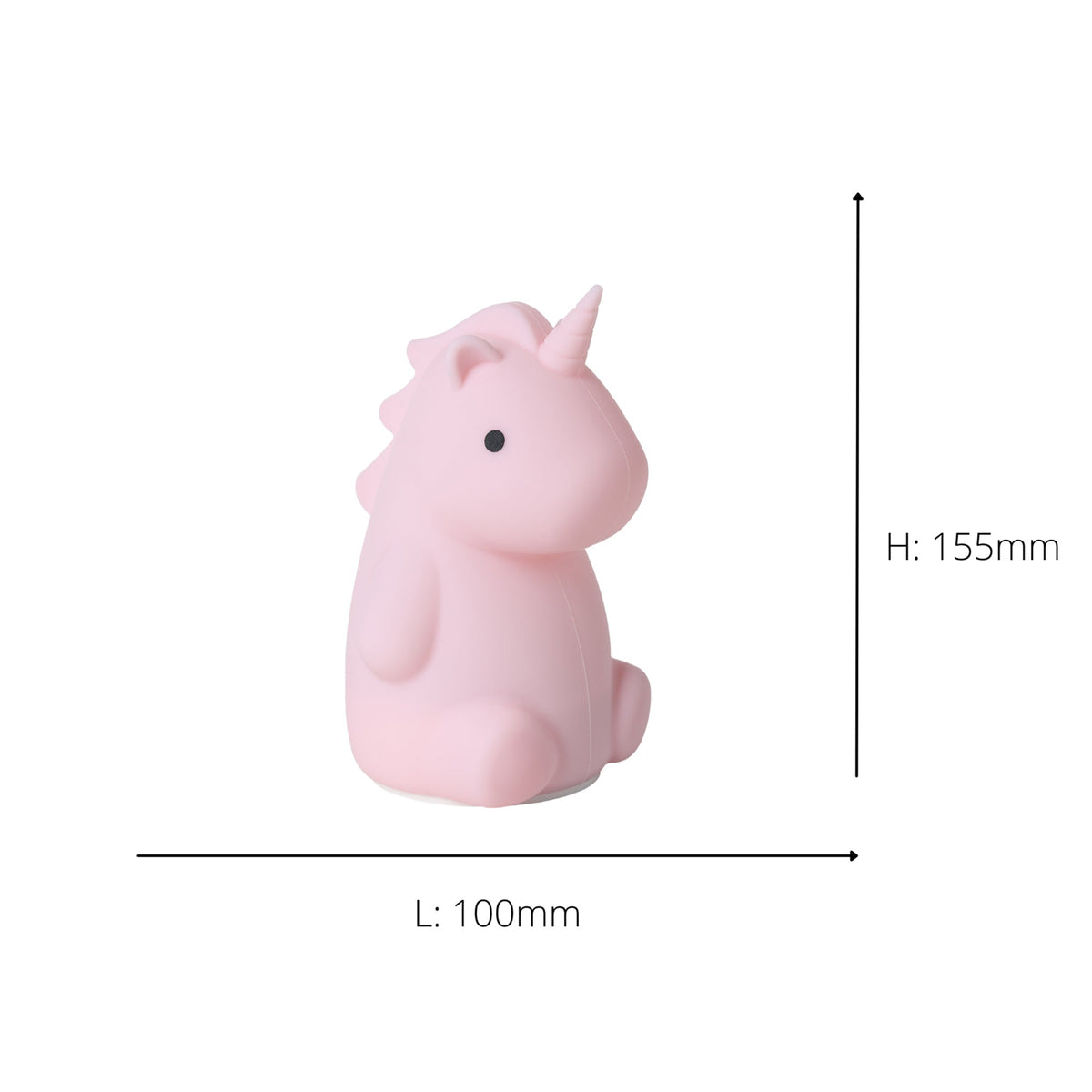 Castellino LED-RGBW Pink Unicorn USB Chargeable Childrens Night Light