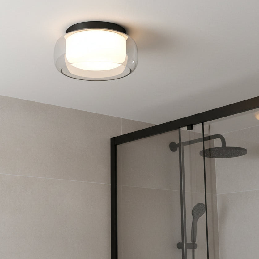 Aquina 360mm IP44 Ceiling Light in Matt Black