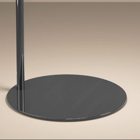 Round black metal base for a floor lamp