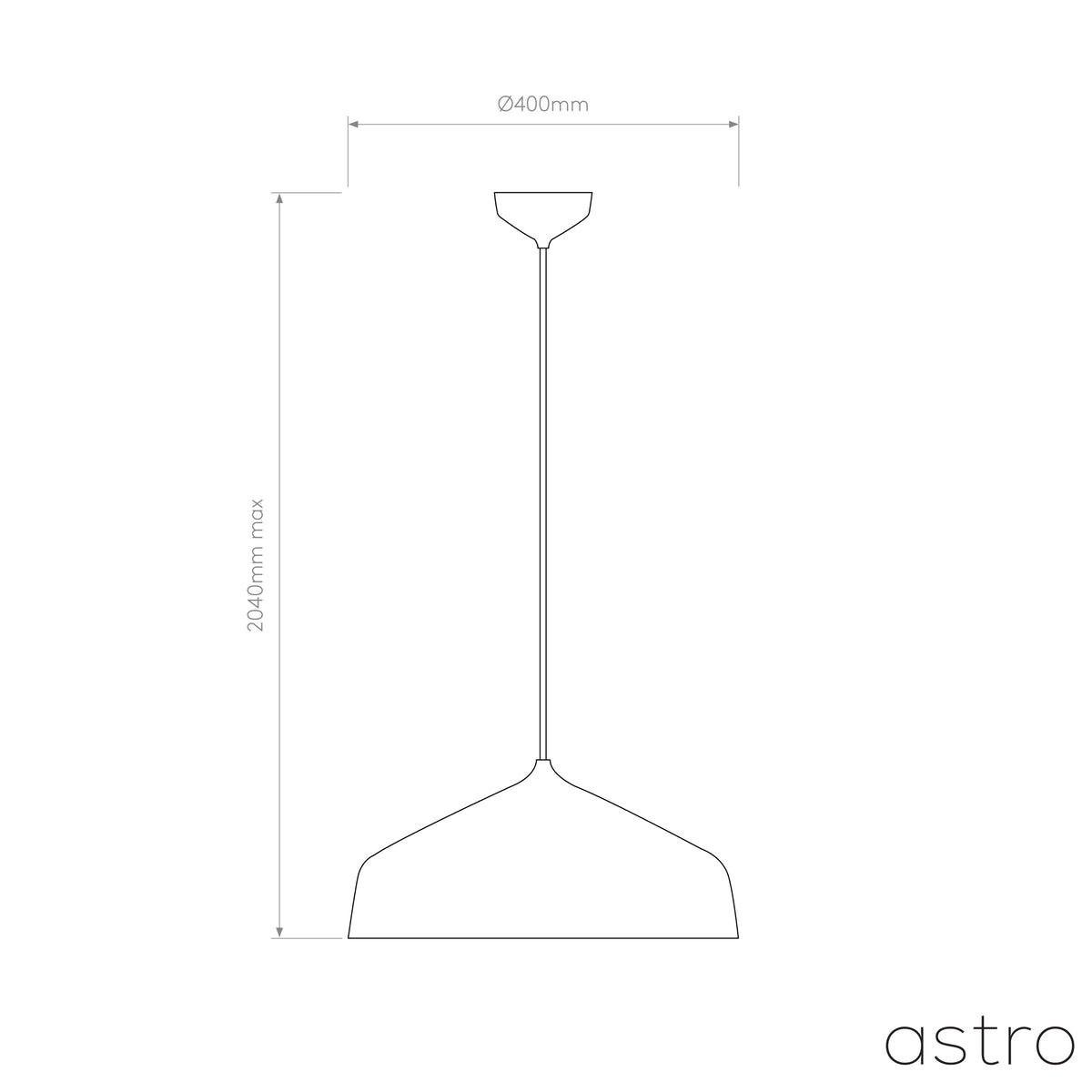 Ginestra 400 Pendant Light in White
