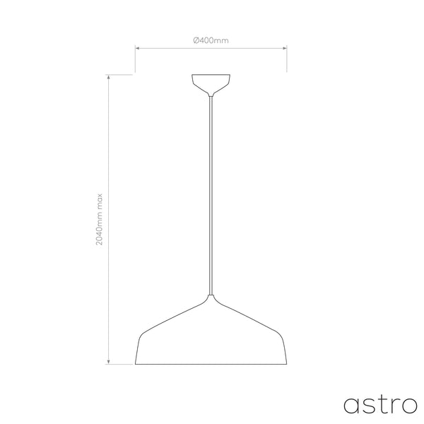 Ginestra 400 Pendant Light in White