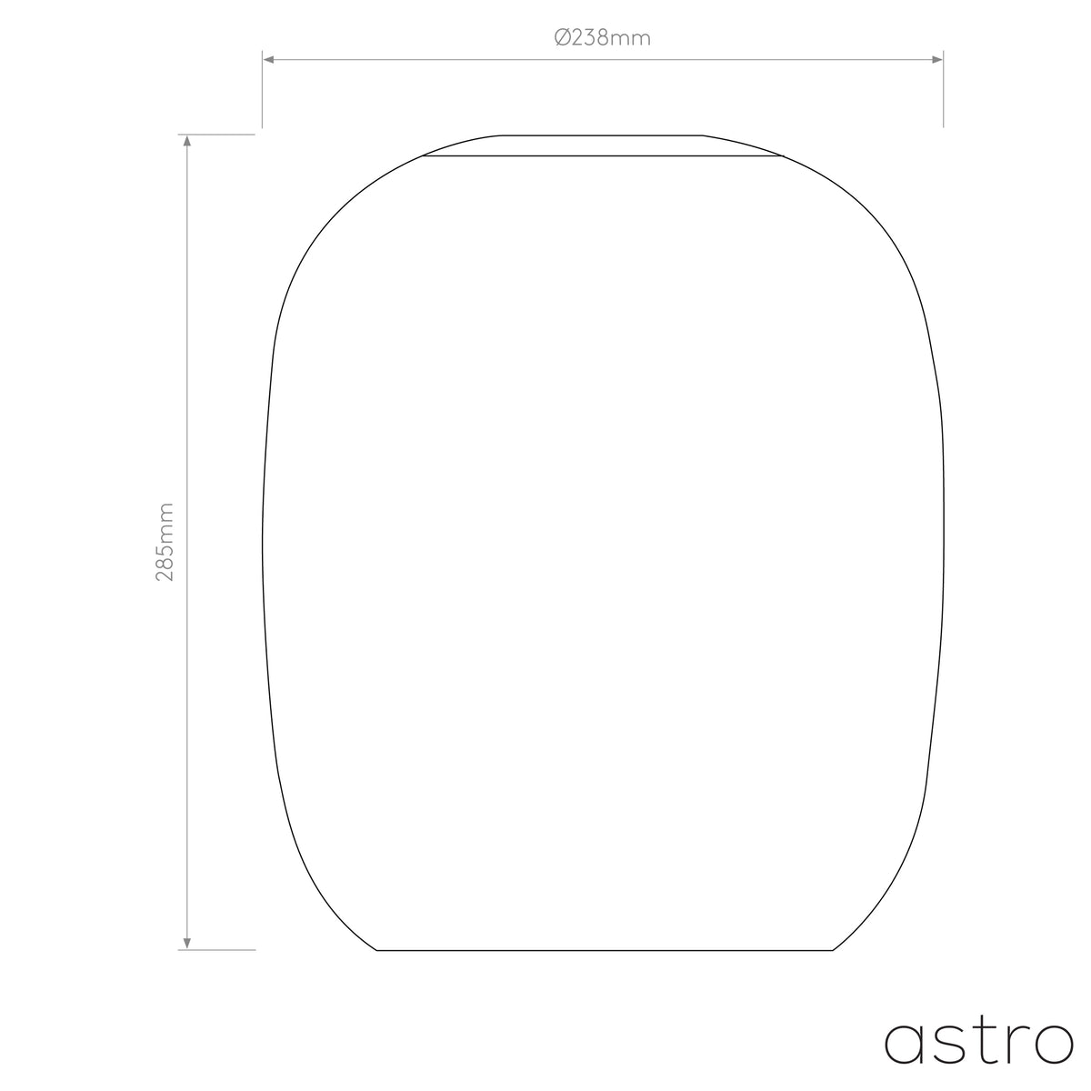 Curve Glass 285 Shade in Clear Glass