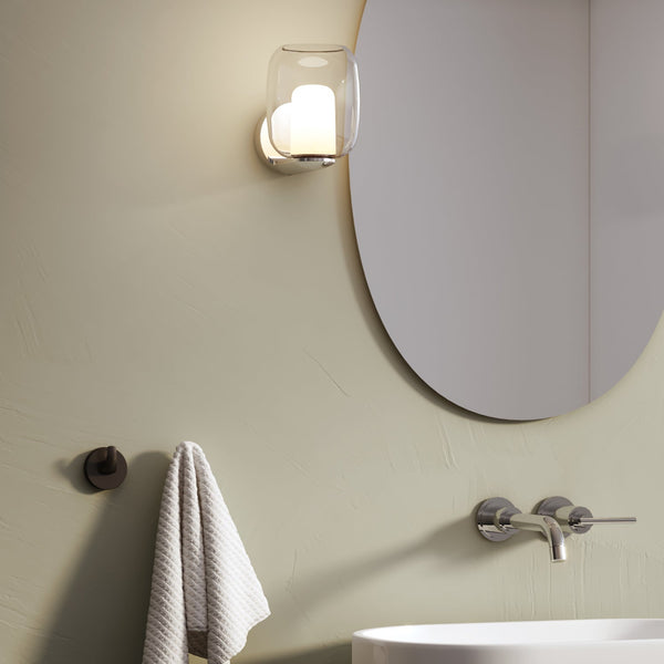 Aquina IP44 Bathroom Wall Light in Polished Chrome