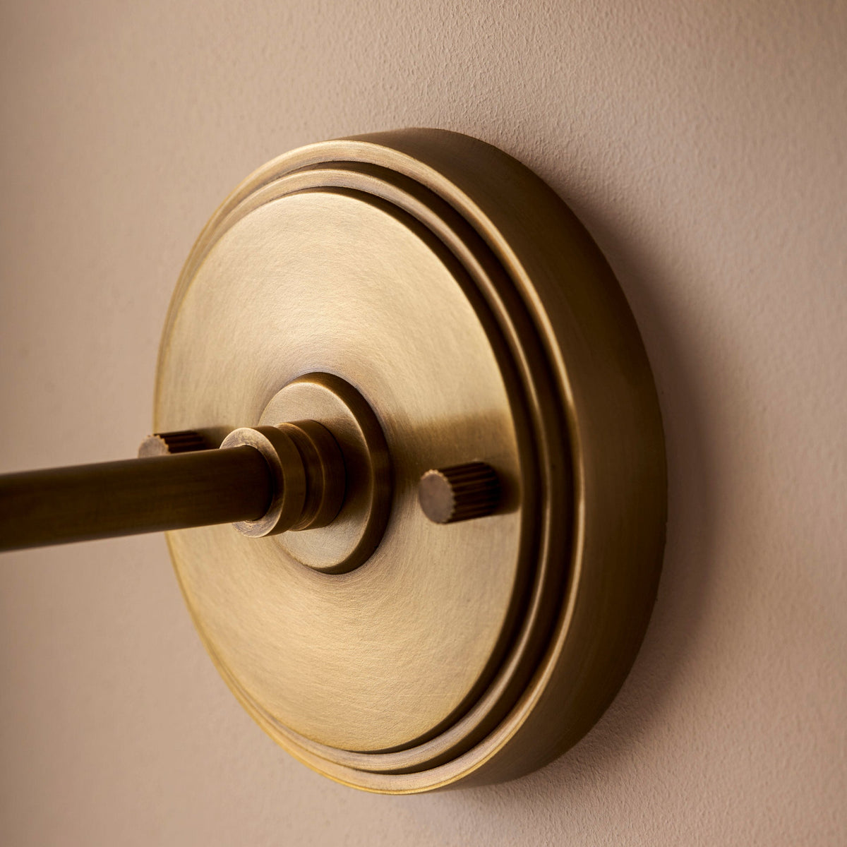 Kelmscot Single Antique Brass Light with Linen Shades