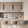 Max Slim Single Drop Pendant in Black