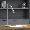 Aspen LED Table Lamp in White with Push Button Memory Dimmer