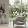 Aspen LED Floor Lamp in White with Push Button Memory Dimmers