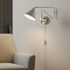 Voltis Plug In Switched Wall Light in Brushed Steel