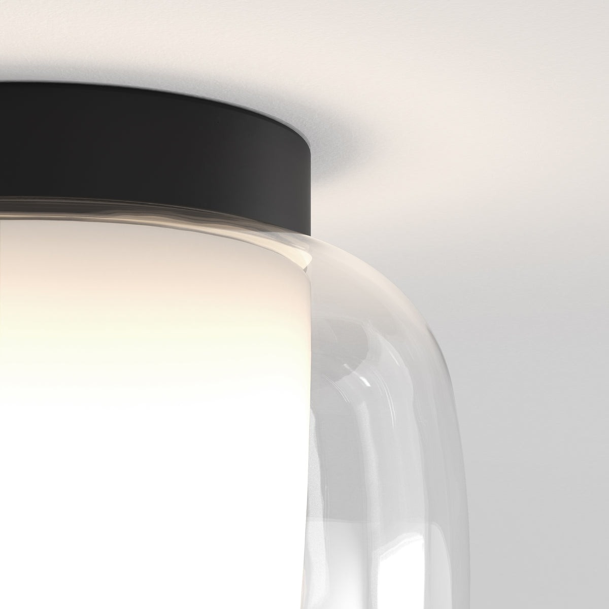Aquina 240mm IP44 Ceiling Light in Matt Black