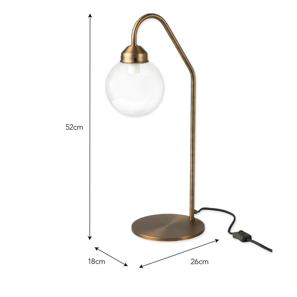 Everleigh Table Lamp in Antique Brass
