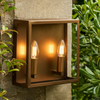 Sandford Outdoor Double Box Lantern In Antique Brass