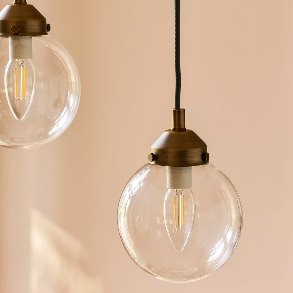 Everleigh Cluster Pendant Light in Antique Brass