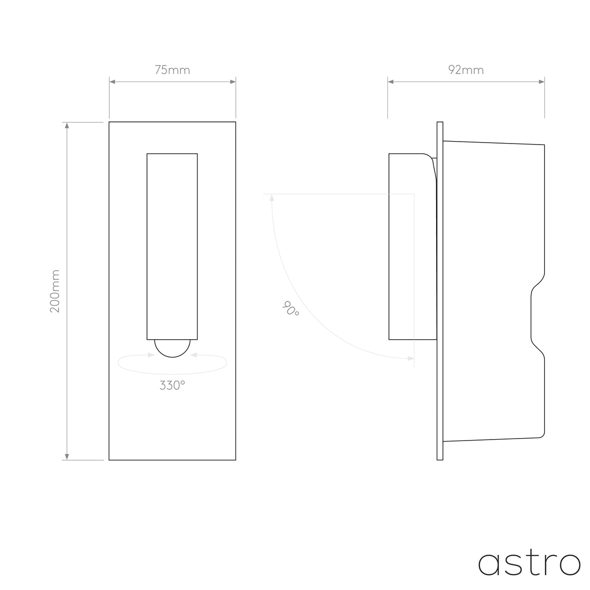 Fuse 3 Micro Switched LED Reading Light in Matt Gold