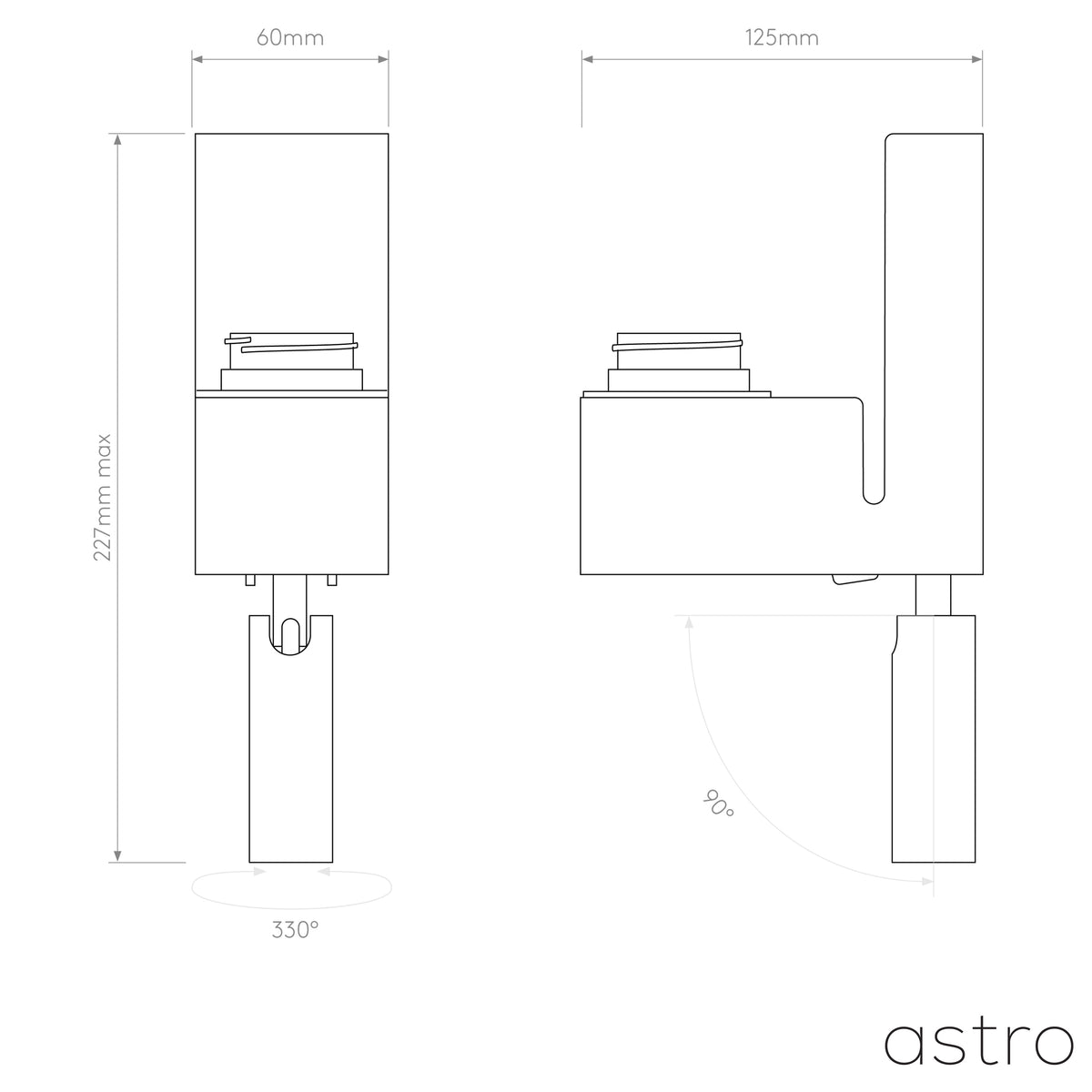 Napoli Wall Light with Integrated LED Reading Light in Matt Nickel