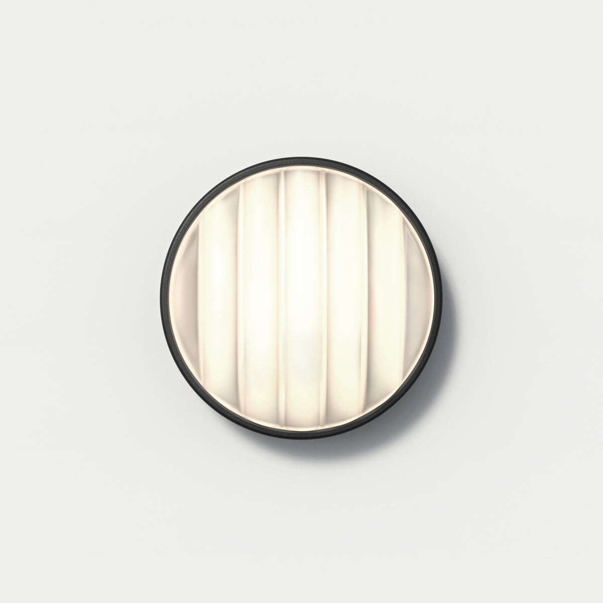 Montreal Round 220 IP44 Exterior Wall Light in Textured Black