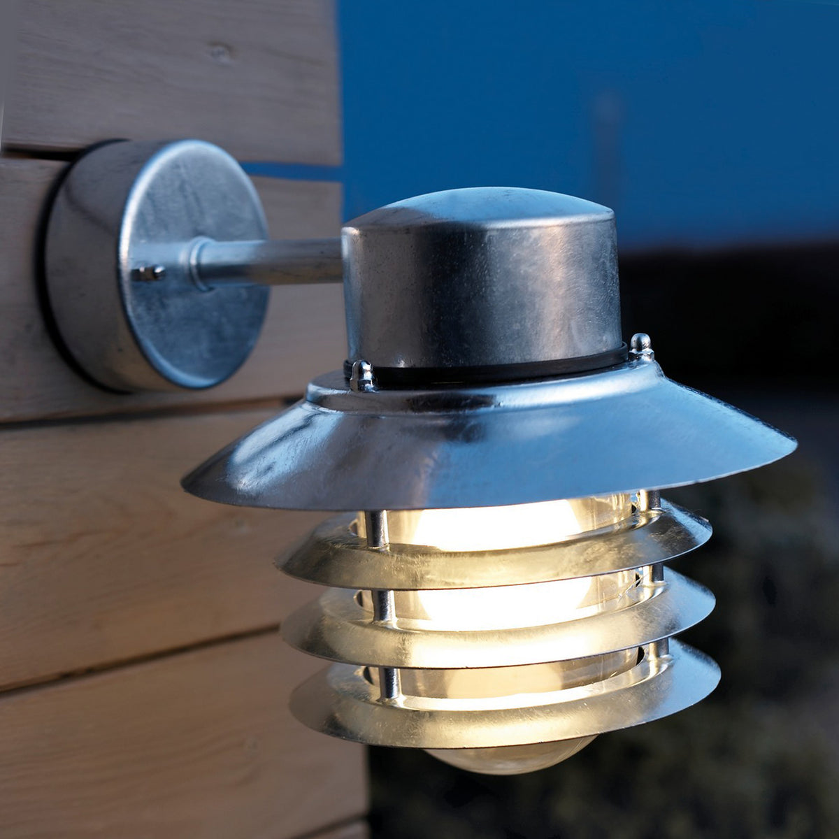 Vejers Coastal IP54 Down Galvanized Wall Light