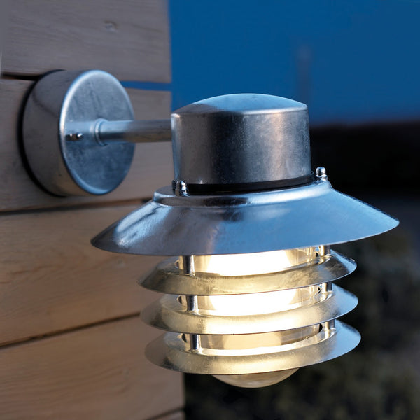 Vejers Coastal IP54 Down Galvanized Wall Light