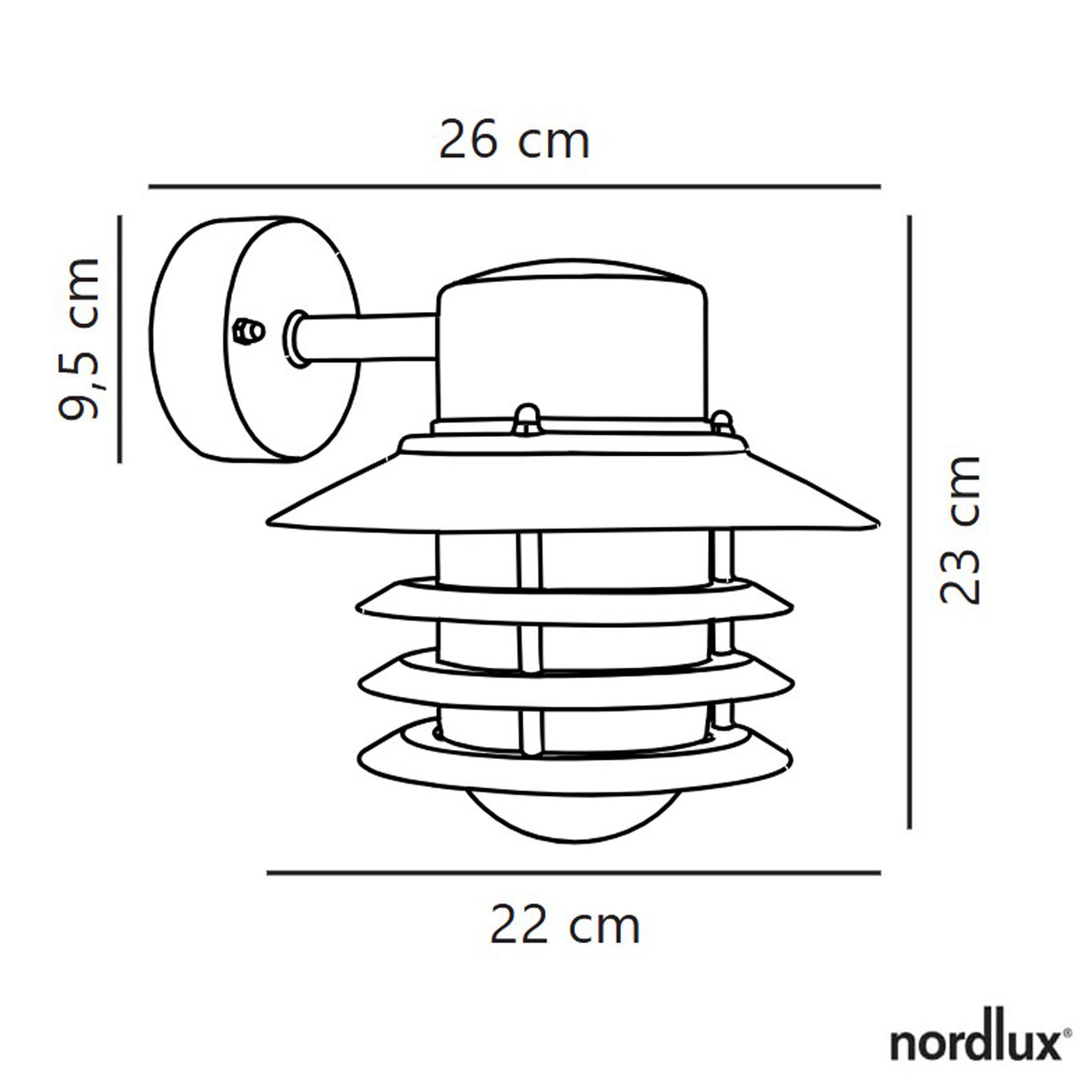 Vejers Coastal IP54 Down Galvanized Wall Light