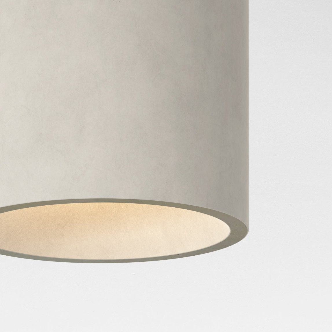 Kos Surface Mounted Coastal Round Downlight in Matt Concrete