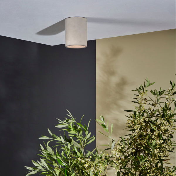 Kos Surface Mounted Coastal Round Downlight in Matt Concrete