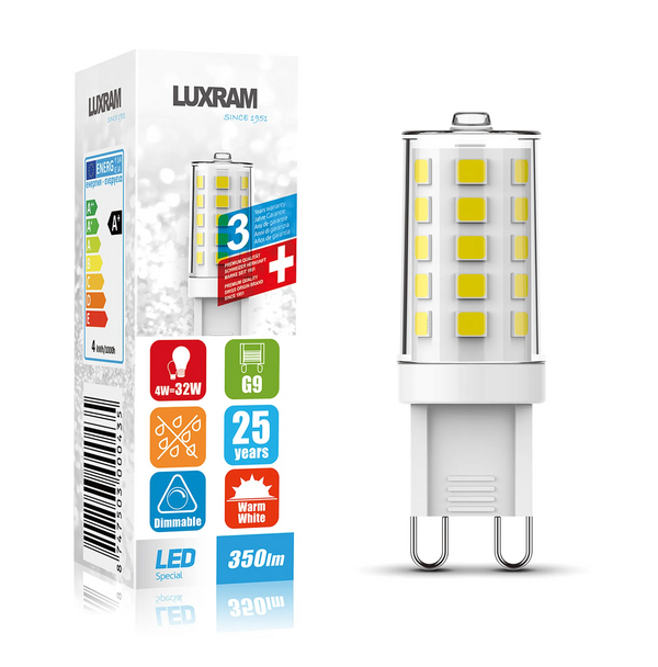 Pixy G9 Warm White Dimmable LED 4W 3000K 350lm