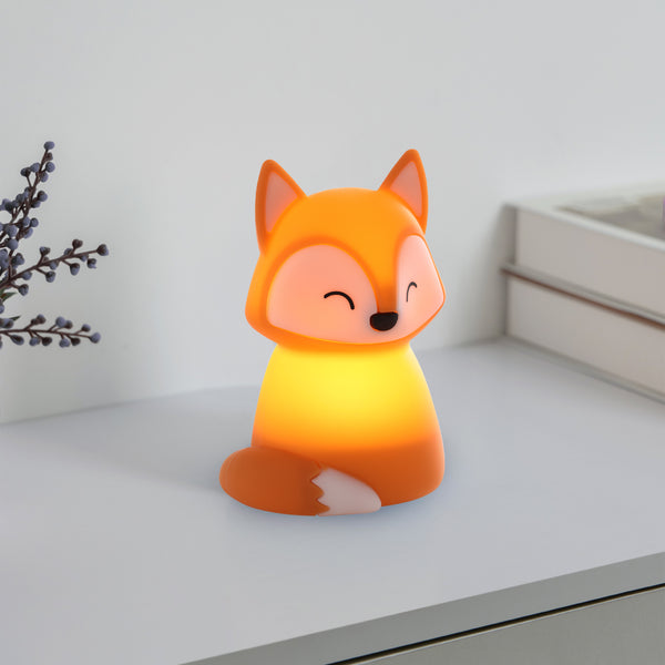 Castellino LED-RGBW Orange Fox USB Chargeable Childrens Night Light