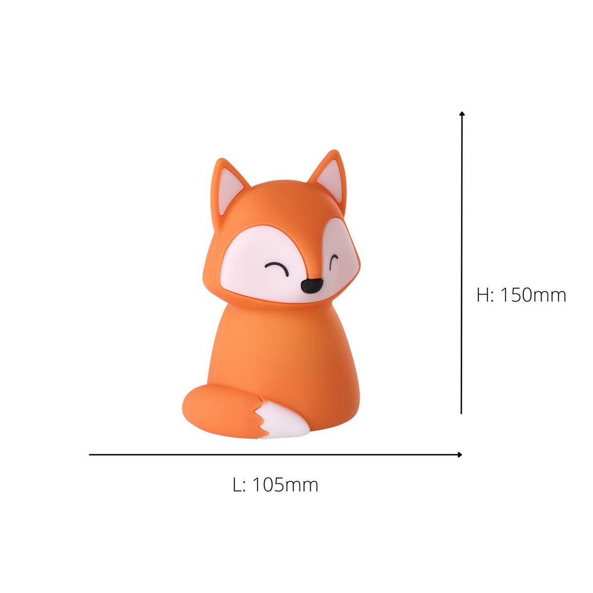 Castellino LED-RGBW Orange Fox USB Chargeable Childrens Night Light