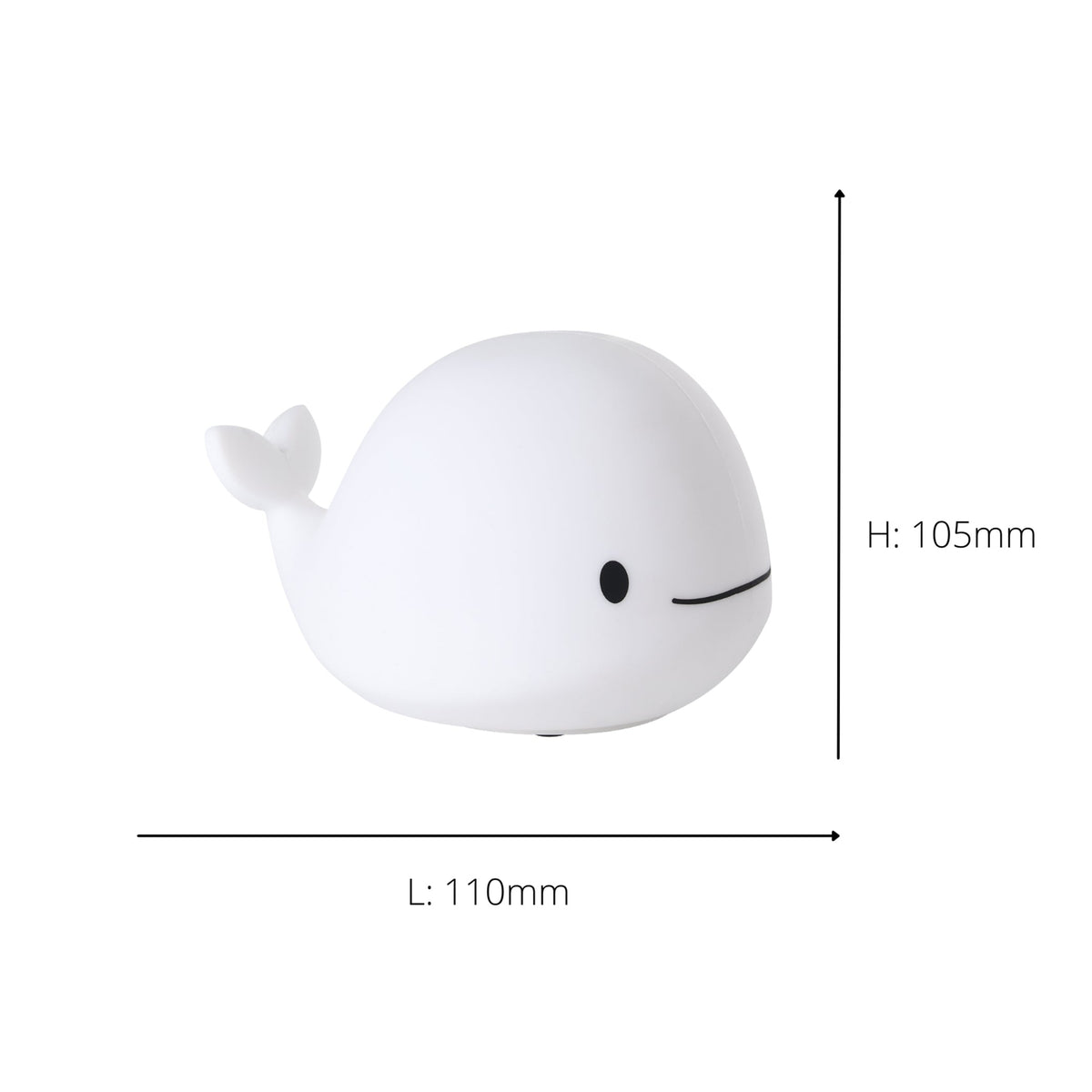 Castellino LED-RGBW White Whale USB Chargeable Childrens Night Light