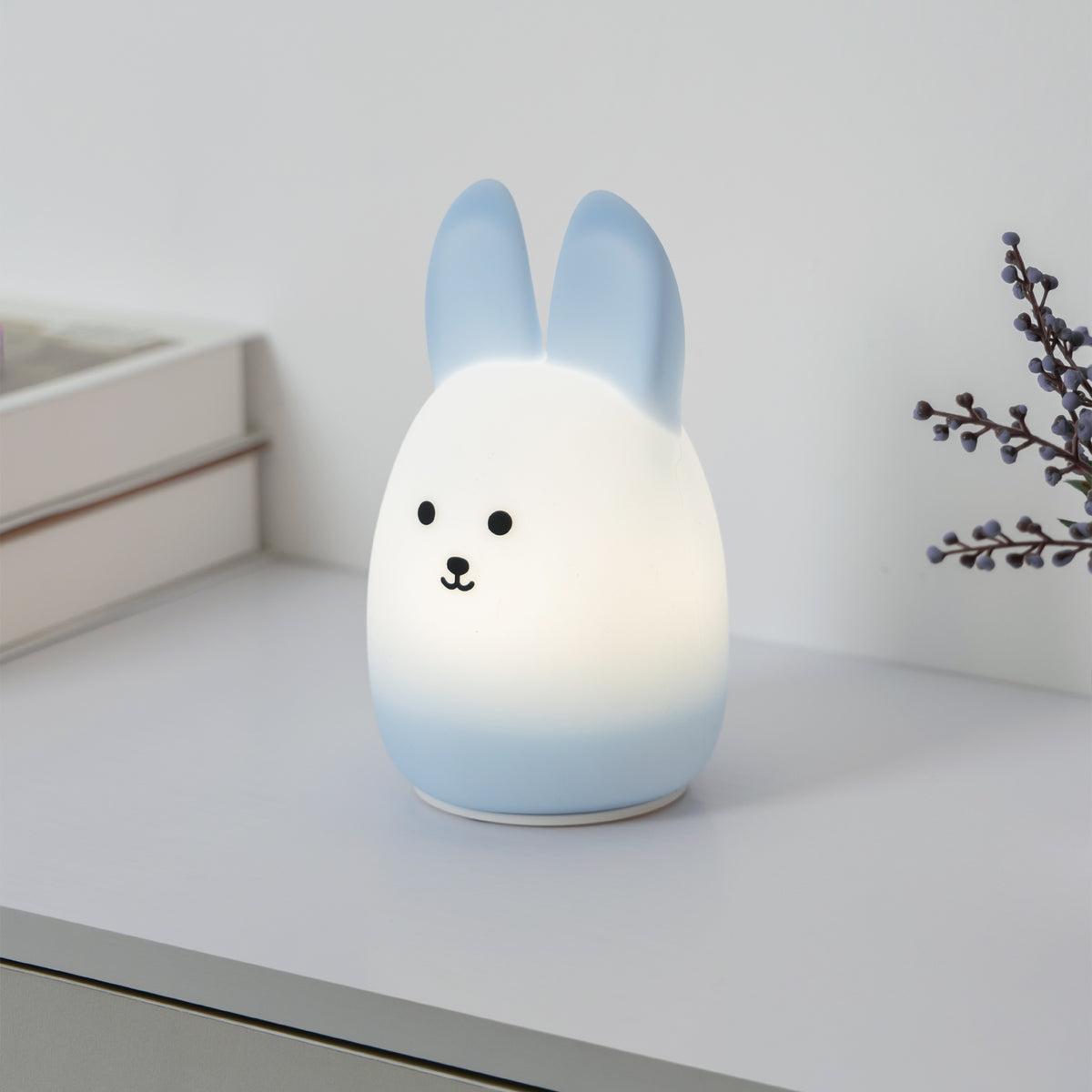 Castellino LED-RGBW Blue Rabbit USB Chargeable Childrens Night Light