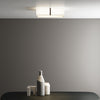 Elba Square 500 Shade in White with Bronze Detail