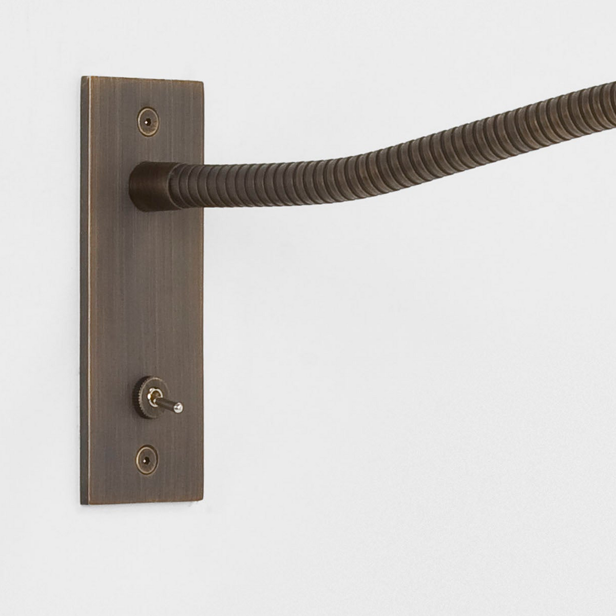 Leo Switched LED Recessed Reading Wall Light in Bronze