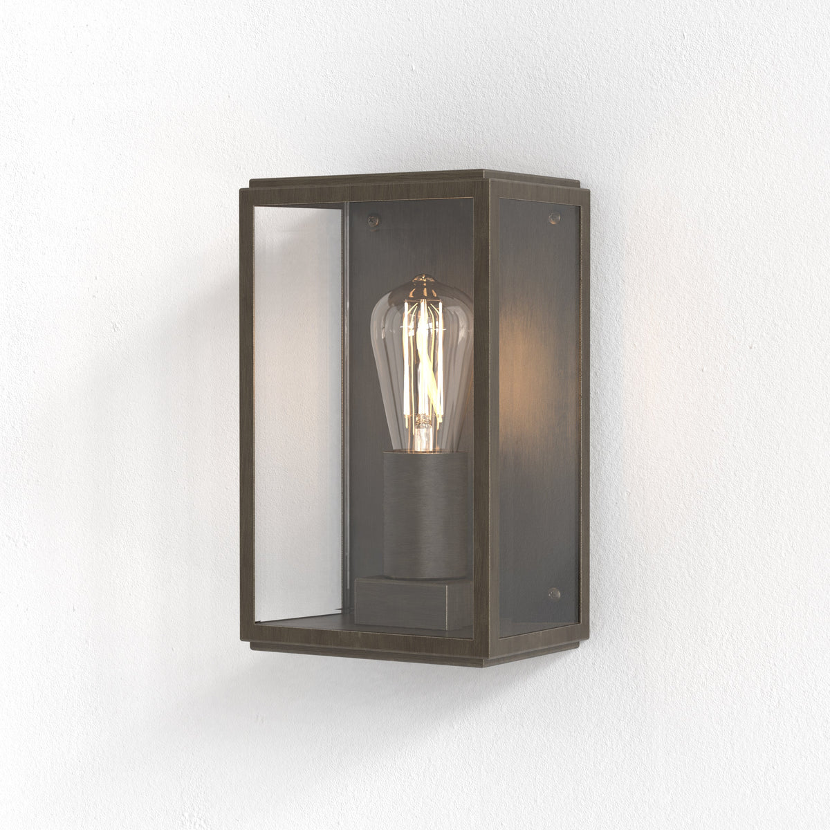 Homefield 160 Exterior IP44 Wall Light in Bronze