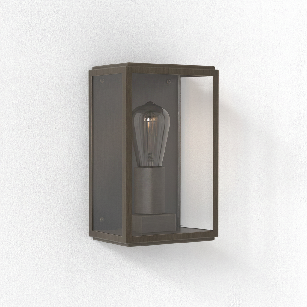 Homefield 160 Exterior IP44 Wall Light in Bronze
