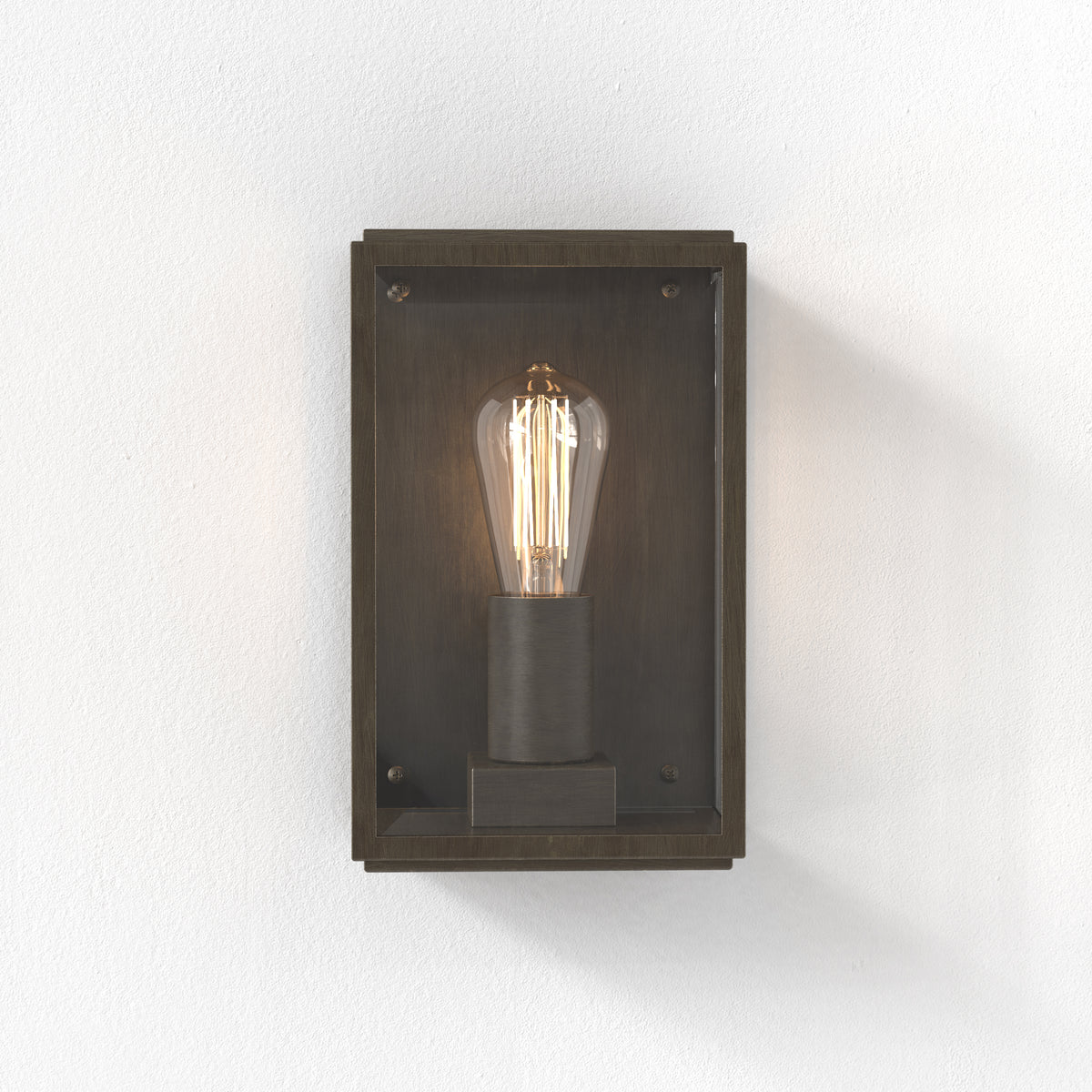 Homefield 160 Exterior IP44 Wall Light in Bronze