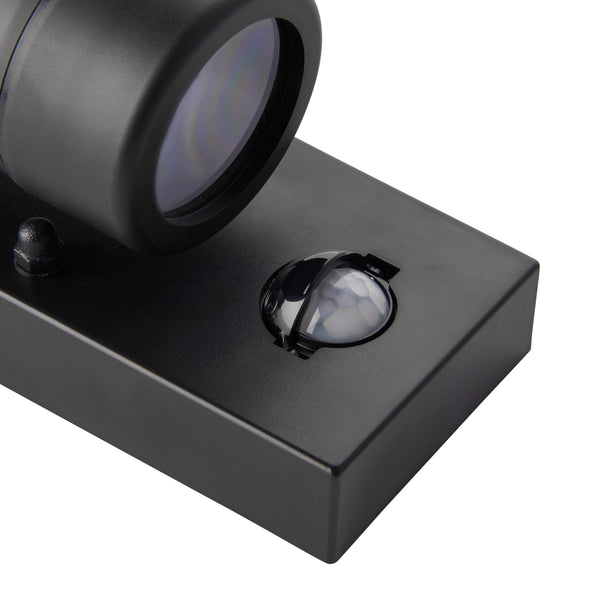 Icarus PIR Down Wall Light IP44 in Black