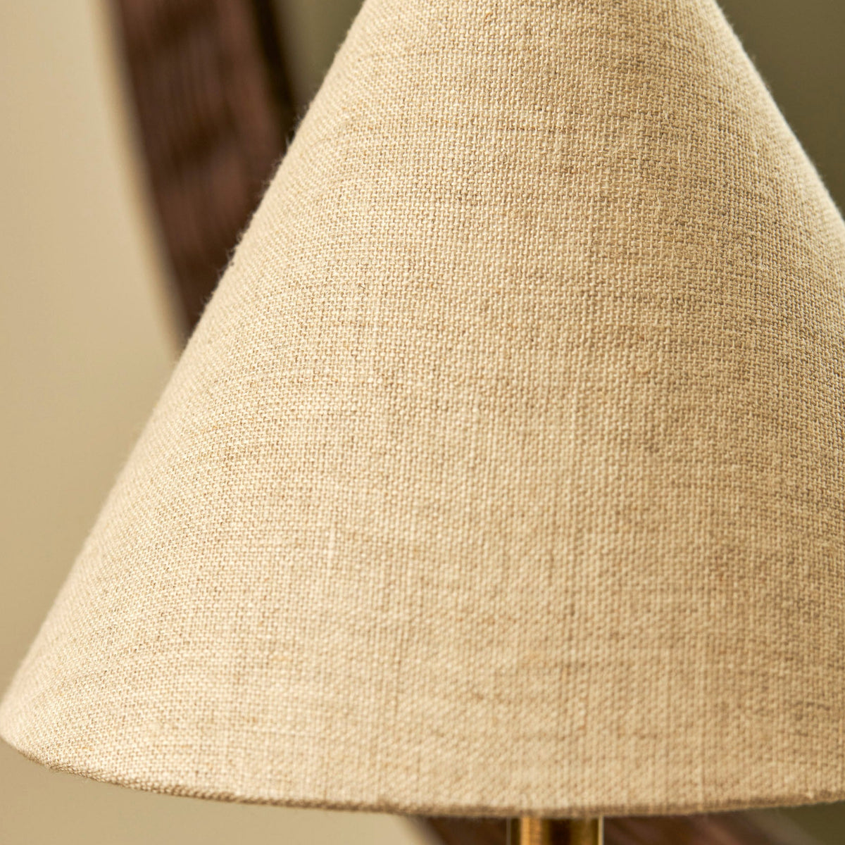 Kelmscot Table Lamp in Antique Brass With Linen Shade