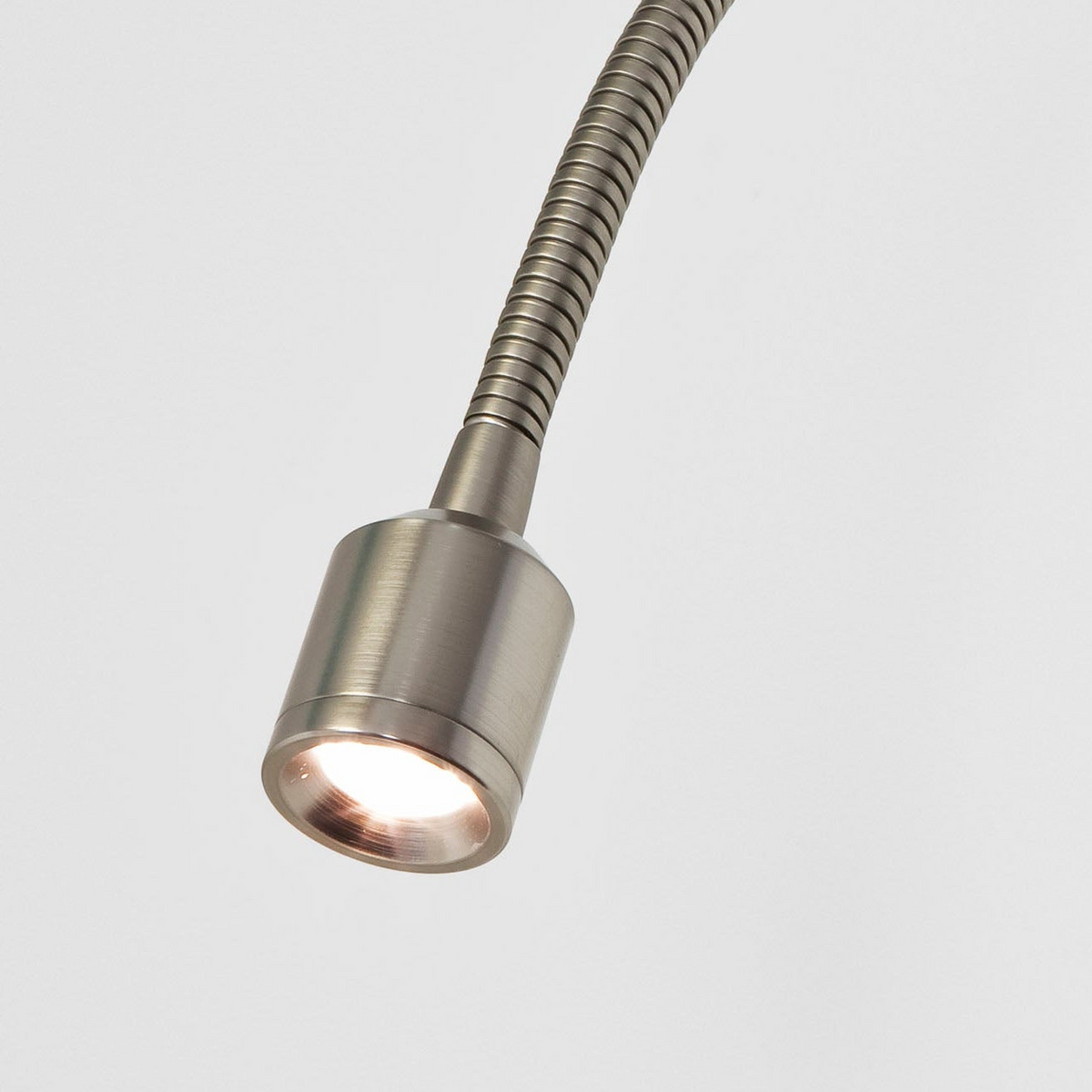 Fosso Switched LED Reading Wall Light in Matt Nickel