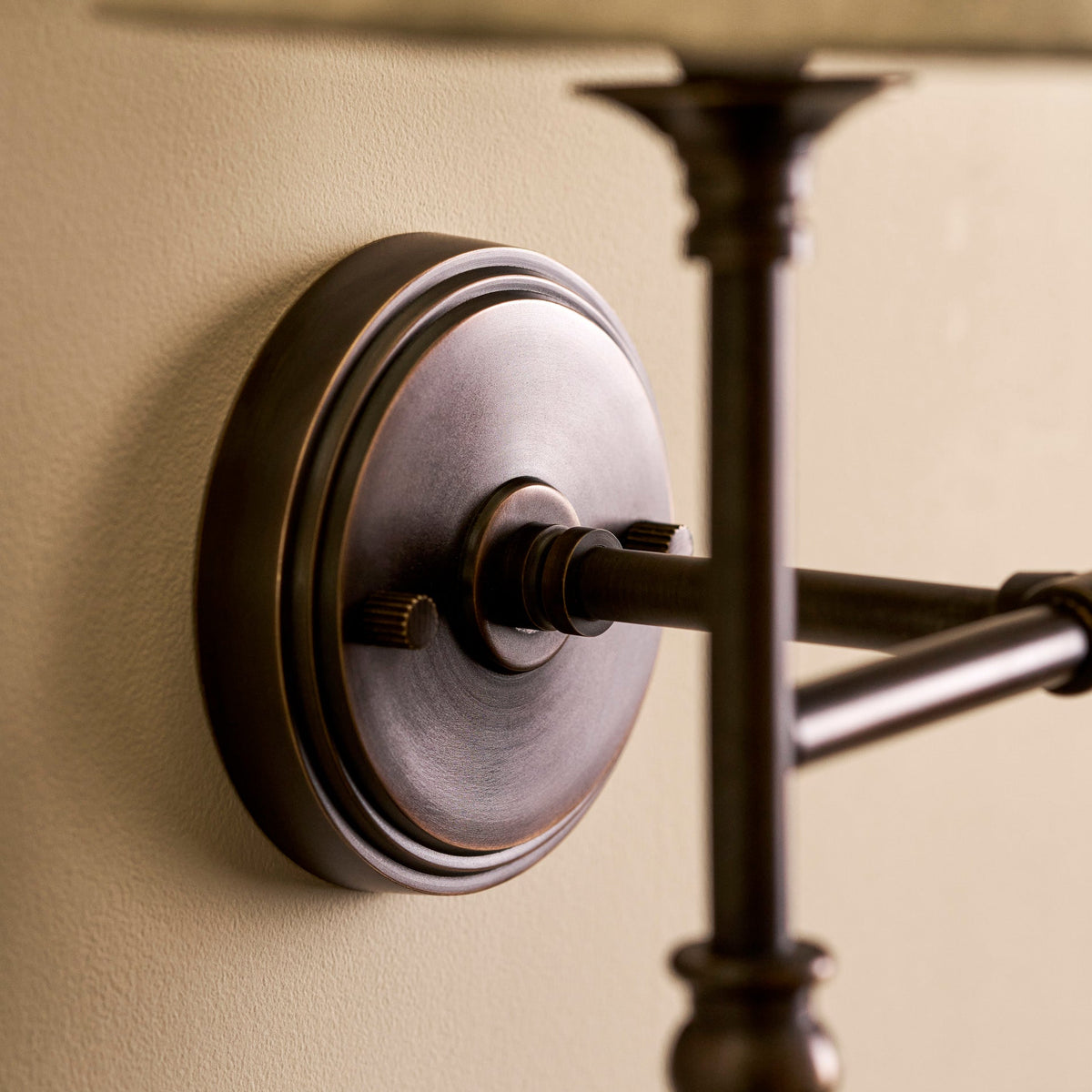 Kelmscot Twin Antique Bronze Light with Linen Shades