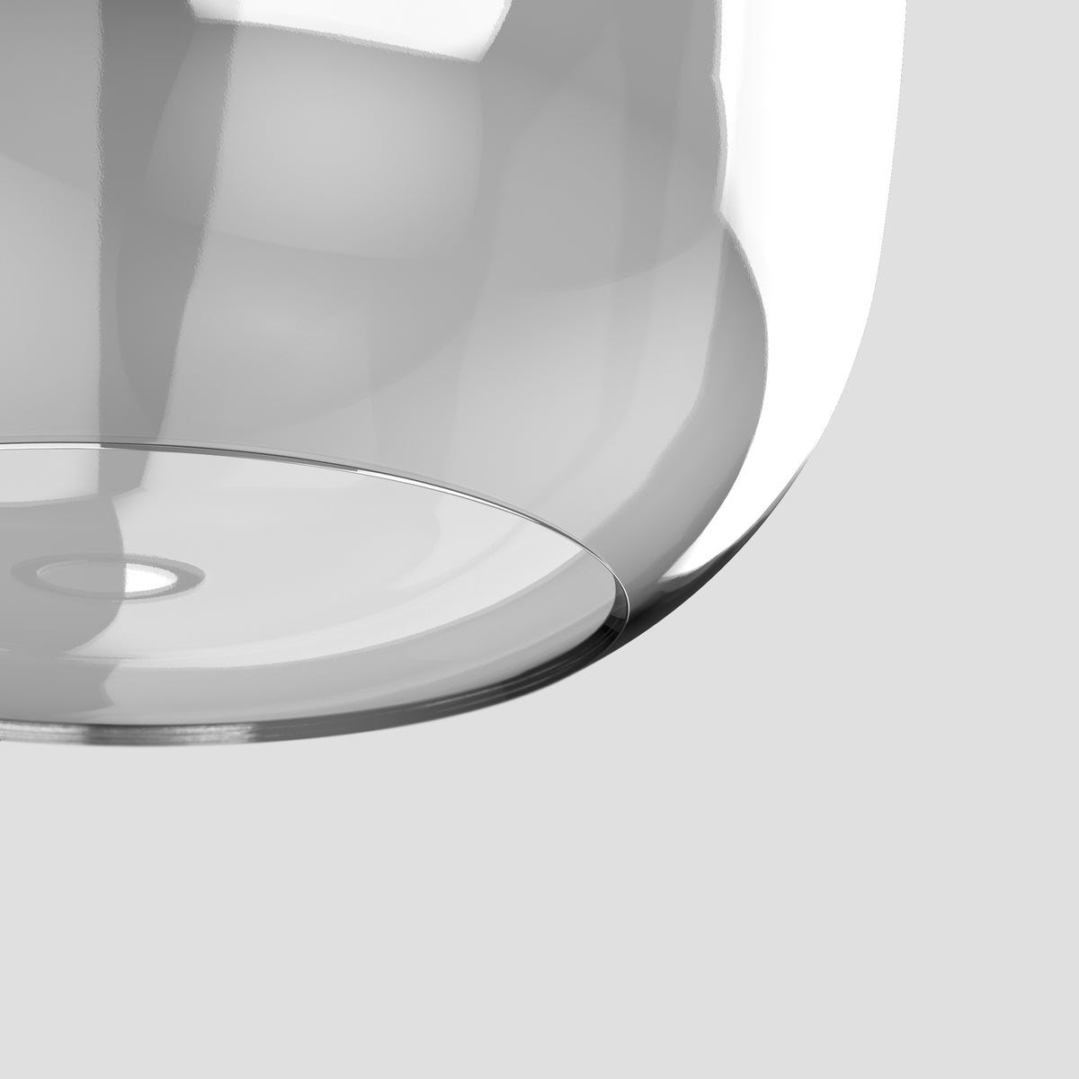 Curve Glass 220 Shade in Clear Glass