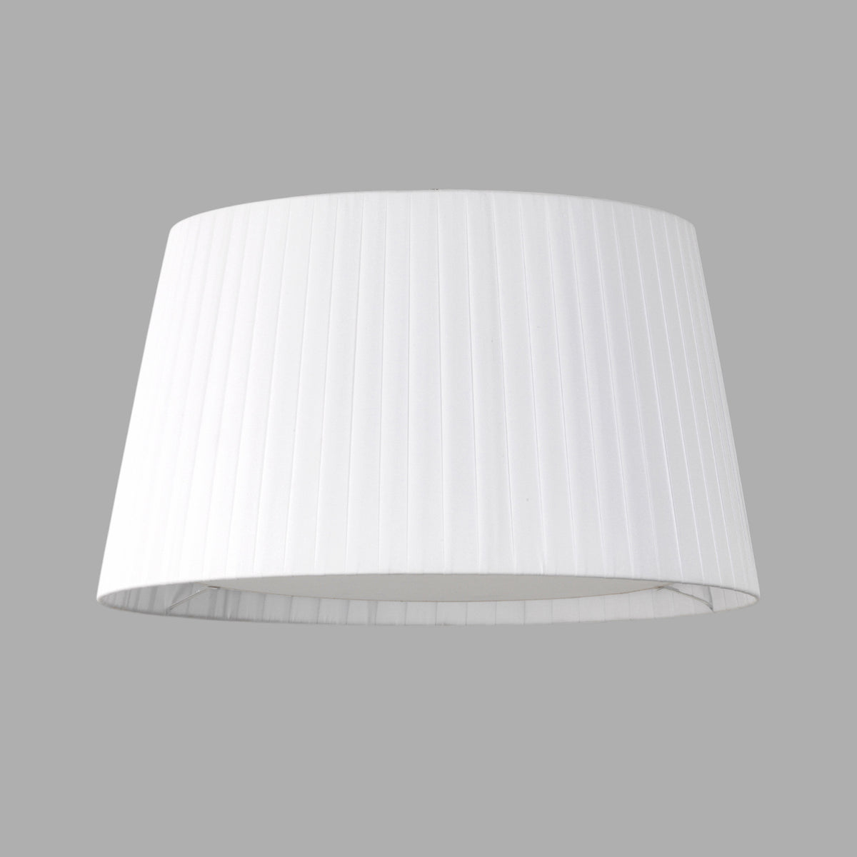 White pleated fabric lampshade