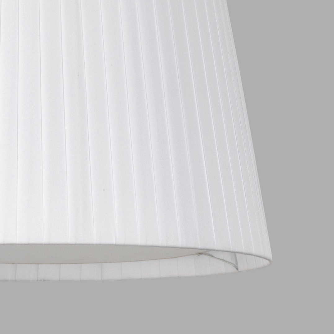 Pendant in Bronze with Tapered Round 400 Pleated Shade in White