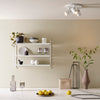 Ascoli Triple Round Ceiling Spotlight in Textured White