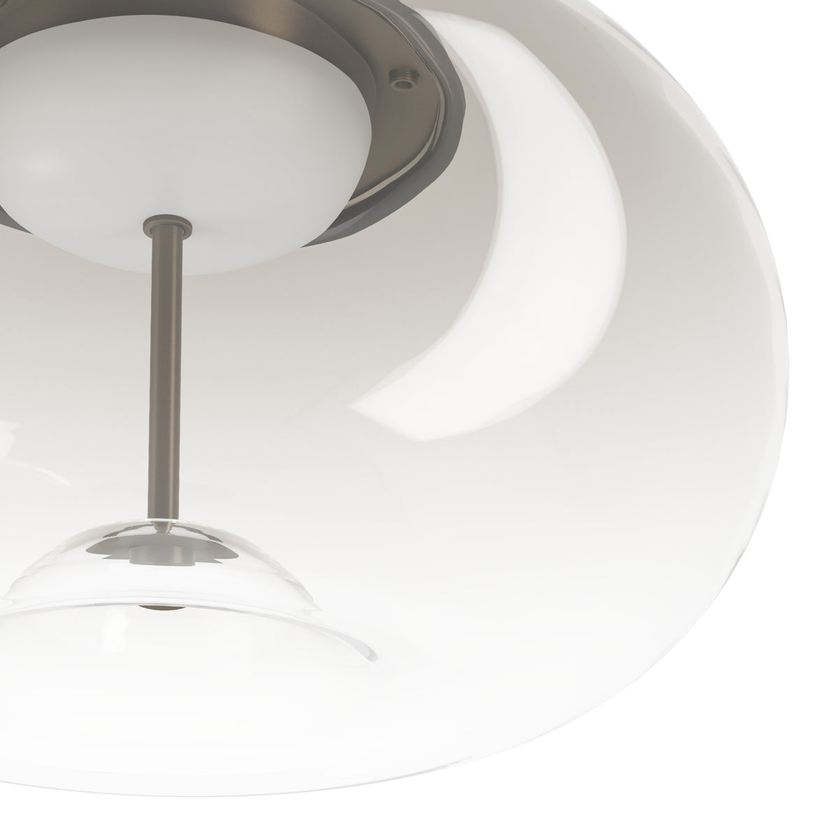 Optica 1 CCT LED Pendant in Bronze with Brown Transparent Glass