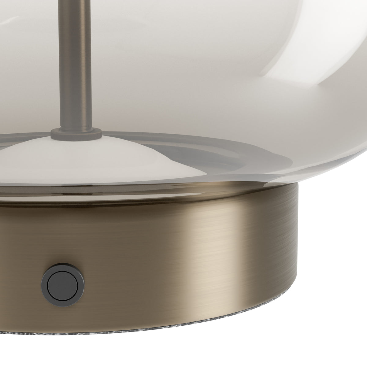 Optica 1 CCT LED Table Lamp in Bronze with Brown Transparent Glass