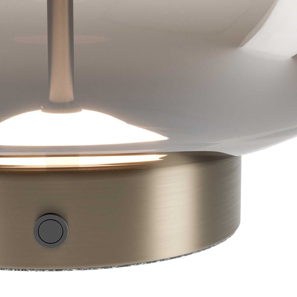 Optica 1 CCT LED Table Lamp in Bronze with Brown Transparent Glass
