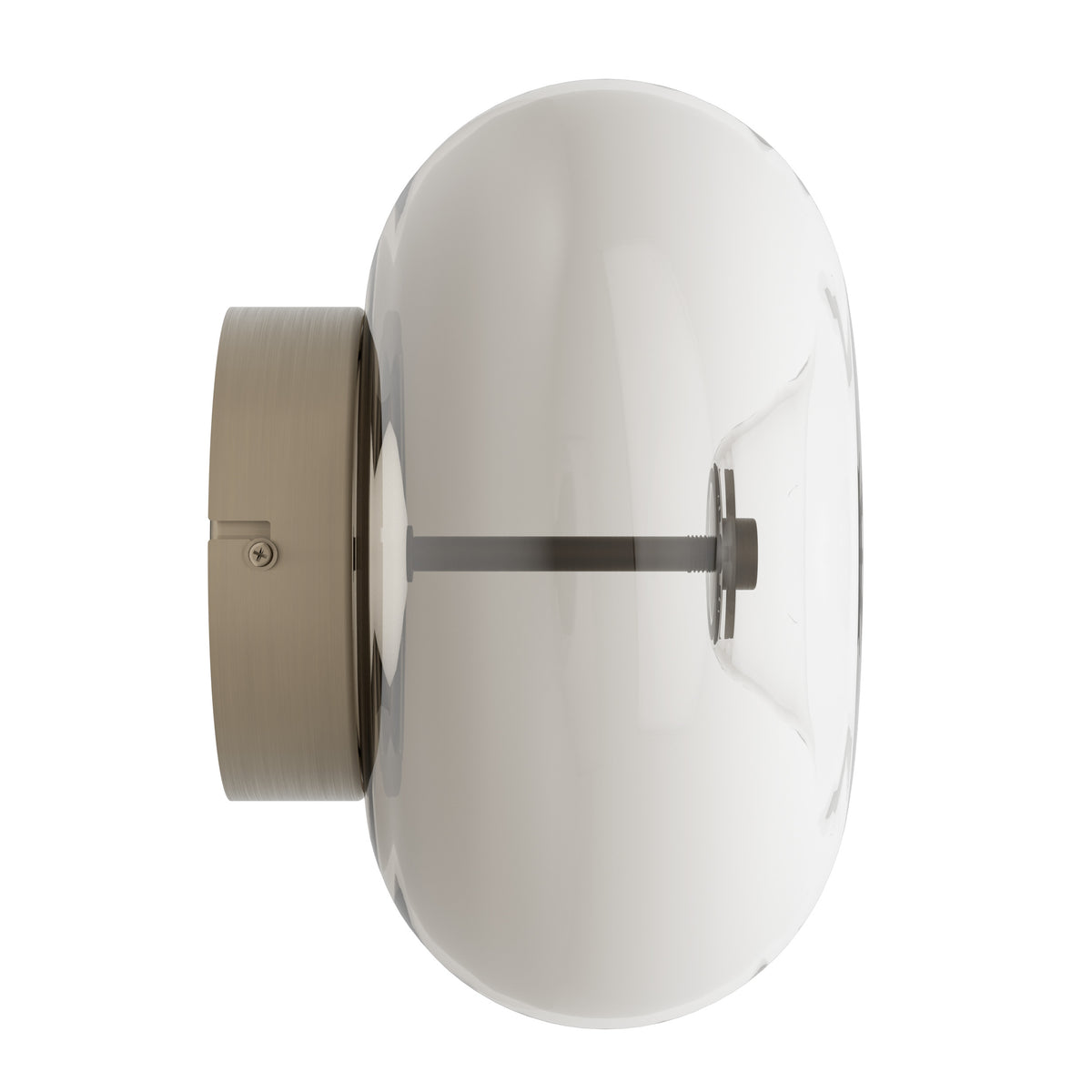 Optica 1 CCT LED Wall or Ceiling Light in Bronze with Brown Transparent Glass